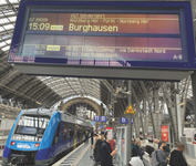Die Station Burghausen der Rekordfahrt mit dem Wasserstoffzug
