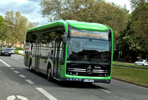 Neuer Elektrobus der üstra im Linienverkehr in Hannover