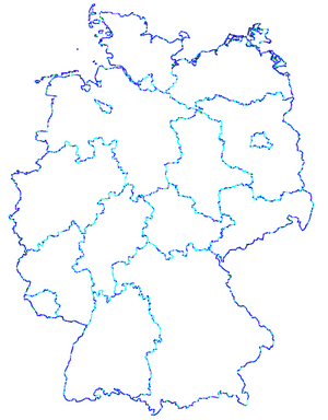 skizzenhafte Darstellung der Deutschlandkarte 