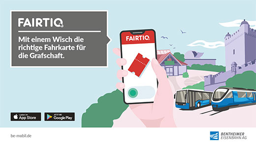 FAIRTIQ: Mit eine Wisch die richtige Fahrkarte für die Grafschaft