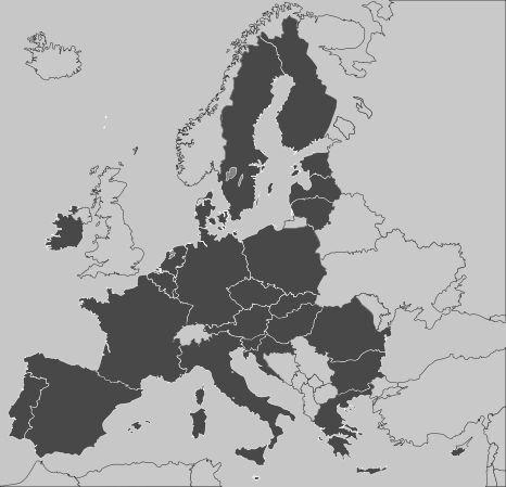 Gebiete mit Busferlinienverkehren in Europa, die genehmigt werden.
